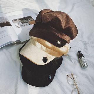 Grommet Velvet Beret