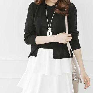 Open-front Slim-fit Cardigan