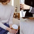 Brushed Fleece Lined Layered-trim Top