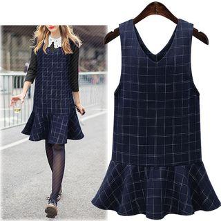 Plaid Mermaid Sleeveless Dress