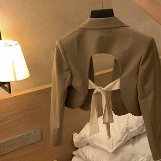 Cropped Open-back Jacket