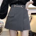 Asymmetrical Mini A-line Skort
