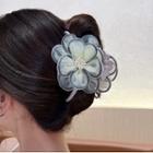 Flower Mesh Acrylic Hair Clamp Flower - White - One Size