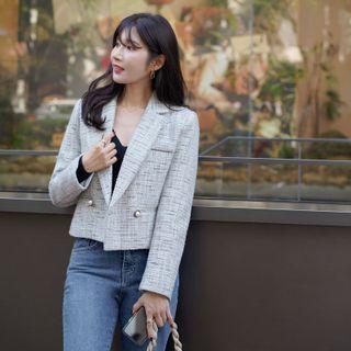 Double-button Tweed Blazer