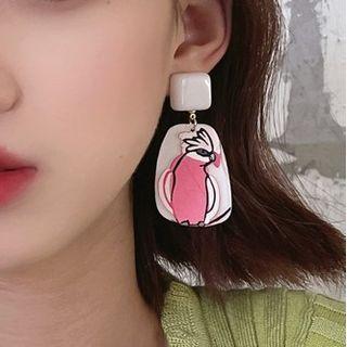 Color Block Geometric Drop Earring (various Designs)