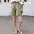 Plus Size Slit-side A-line Shorts