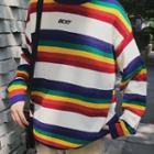 Couple Matching Lettering Rainbow Sweater