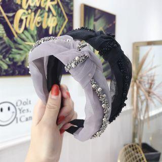 Beaded Mesh Knot Headband