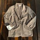 Single-breasted Contrast-cuff Blazer