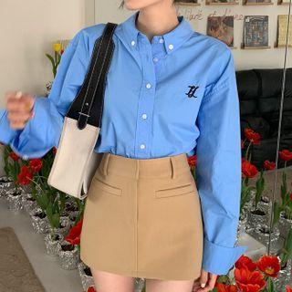 Lettering Shirt / A-line Skirt