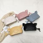 Pig Shaped Faux Leather Crossbody Bag
