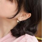 Rhinestone Heart Spiral Earring 1 Pair - Earrings - Gold - One Size