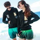 Couple Matching Applique Hoodie