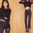 Fray-hem Boot-cut Jeans For Tall Women