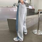 Denim Panel Sweatpants