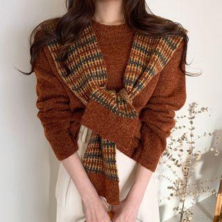 Mock-shawl Sweater