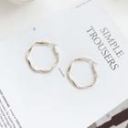 Alloy Twisted Hoop Earring Gold Plating - As Shown In Figure - One Size