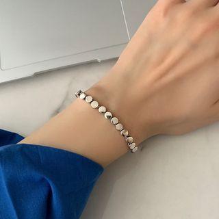 Geometric Alloy Bracelet Sl0463 - Silver - One Size