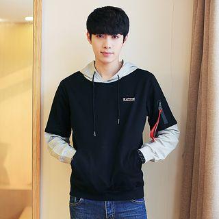 Panel Hooded Sweatshirt