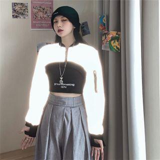 Cropped Zip-up Jacket / Tank Top