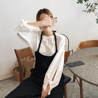 Slit-sleeve Pullover