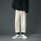 High-waist Loose Fit Straight Leg Corduroy Pants