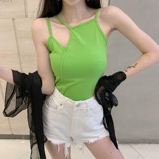 Asymmetric Camisole Top / Open Front Light Jacket