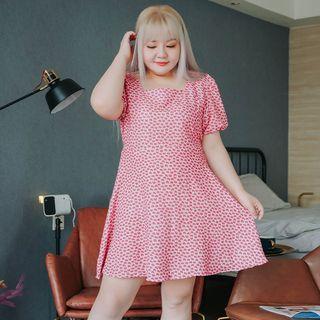 Short-sleeve Heart Print A-line Dress (various Designs)