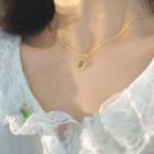 Opal Pendant Sterling Silver Necklace Gold - One Size