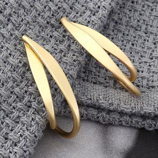 Alloy Layered Open Hoop Earring 139878 - Gold - One Size