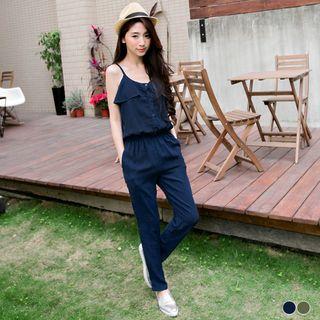 Ruffle Spaghetti Strap Jumpsuit