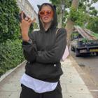 Long Sleeve Cat Ear Loose-fit Hoodie