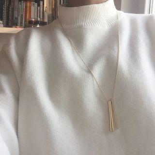 Alloy Bar Pendant Necklace