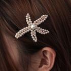 Faux Pearl Starfish Hair Clip As Shown In Figure - One Size