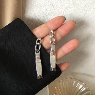 Bar Alloy Dangle Earring 1 Pair - Ear Studs - Silver - One Size
