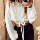 Ribbed Knit Cropped Top