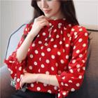 Dotted 3/4 Sleeve Blouse