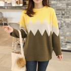 Chevron Color-block Sweater