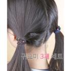 Set Of 3: Letter Cube Bead Hair Tie