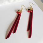 Cherry & Ribbon Drop Earring S925 Sterling Silver - 1 Pair - Hook Earrings - Cherry - One Size