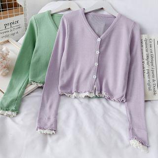 Cropped Mock Two-piece Knit Top