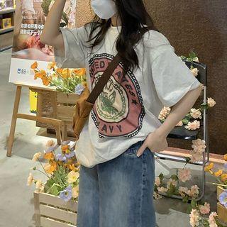 Short-sleeve Print T-shirt T-shirt - One Size