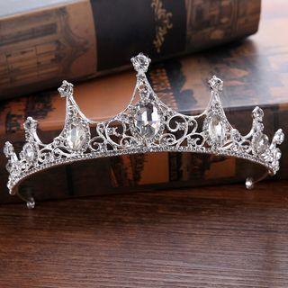 Wedding Rhinestone Tiara White - One Size