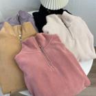 Zip Front Fleece Pullover