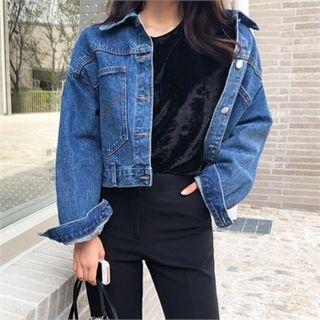 Over-fit Short Denim Jacket