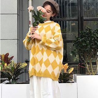 Loose-fit Argyle Sweater