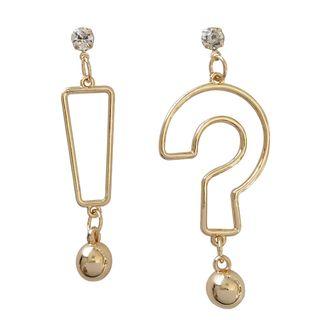 Metal Bead Question / Exclamation Mark Dangle Earring