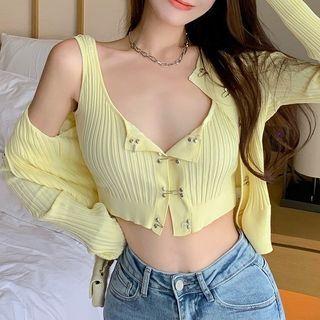 Cropped Cardigan / Tank Top