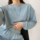 Loose-fit Cropped Sweatshirt In 5 Colors