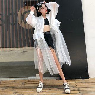 Mesh Hem Zip Jacket